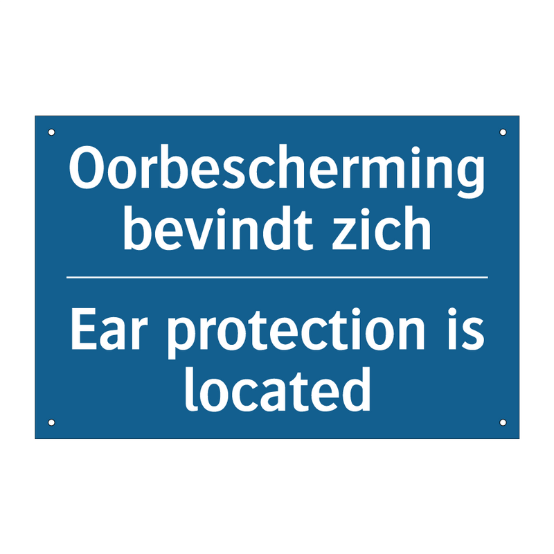 Oorbescherming bevindt zich - Ear protection is located