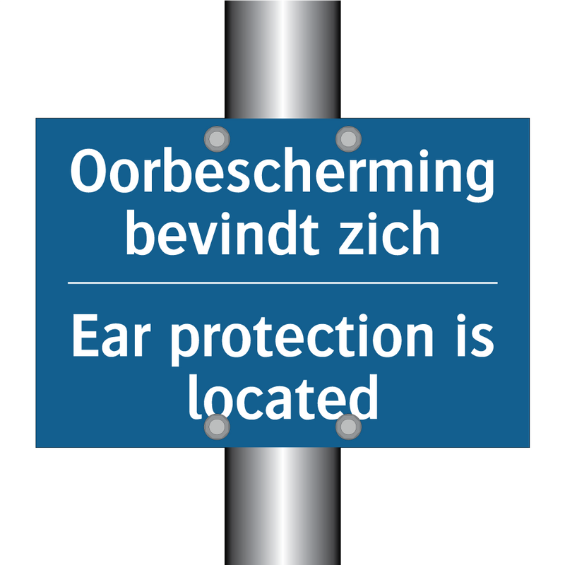 Oorbescherming bevindt zich - Ear protection is located