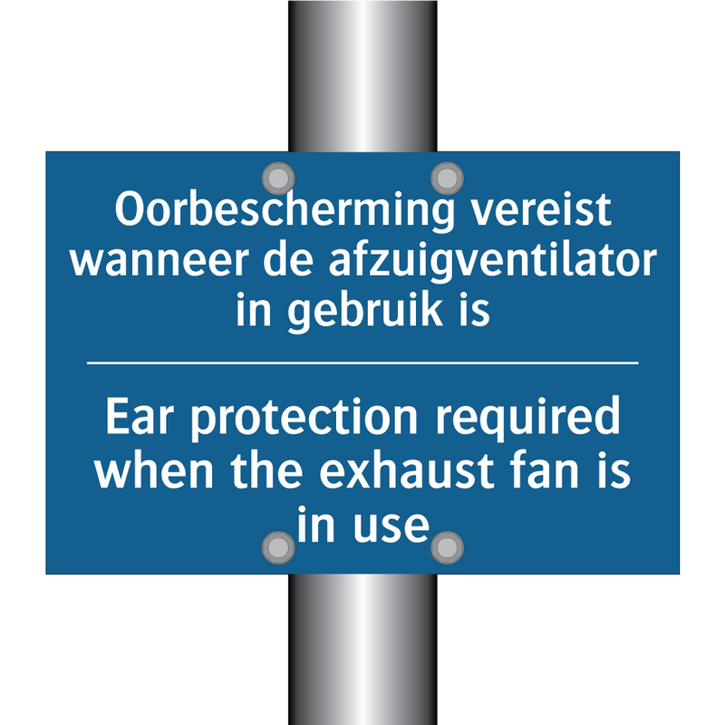 Oorbescherming vereist wanneer /.../ - Ear protection required when the /.../