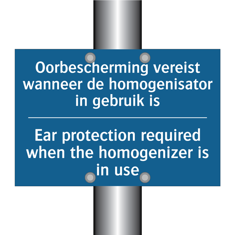 Oorbescherming vereist wanneer /.../ - Ear protection required when the /.../