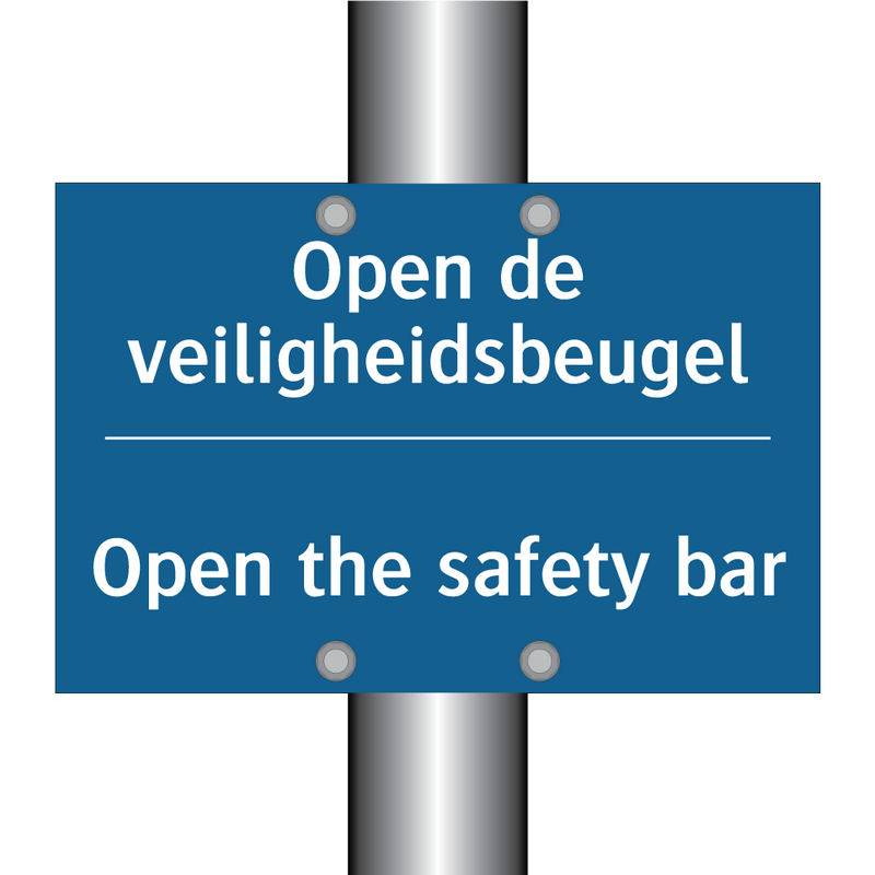 Open de veiligheidsbeugel - Open the safety bar & Open de veiligheidsbeugel - Open the safety bar