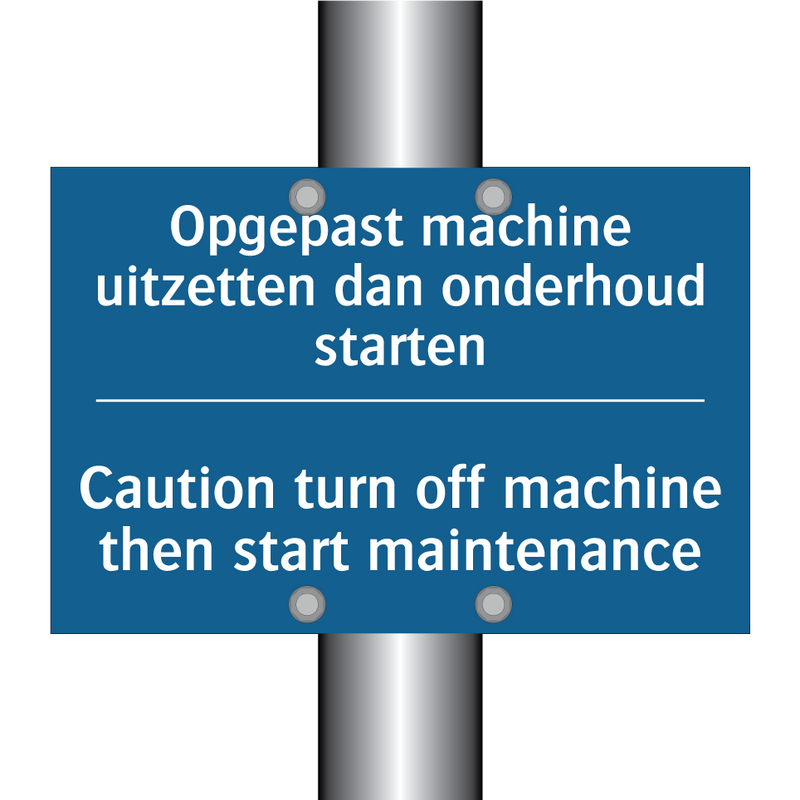 Opgepast machine uitzetten dan /.../ - Caution turn off machine then /.../