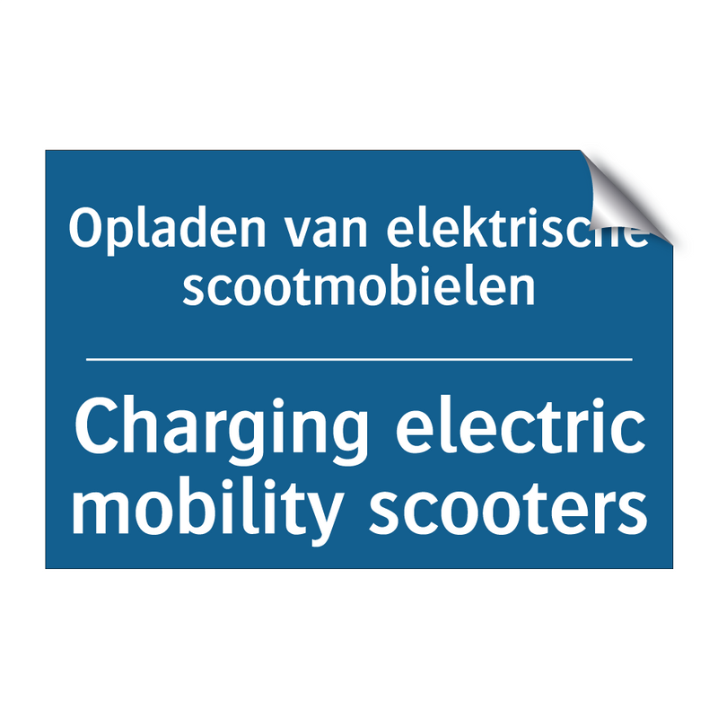 Opladen van elektrische scootmobielen /.../ - Charging electric mobility scooters /.../