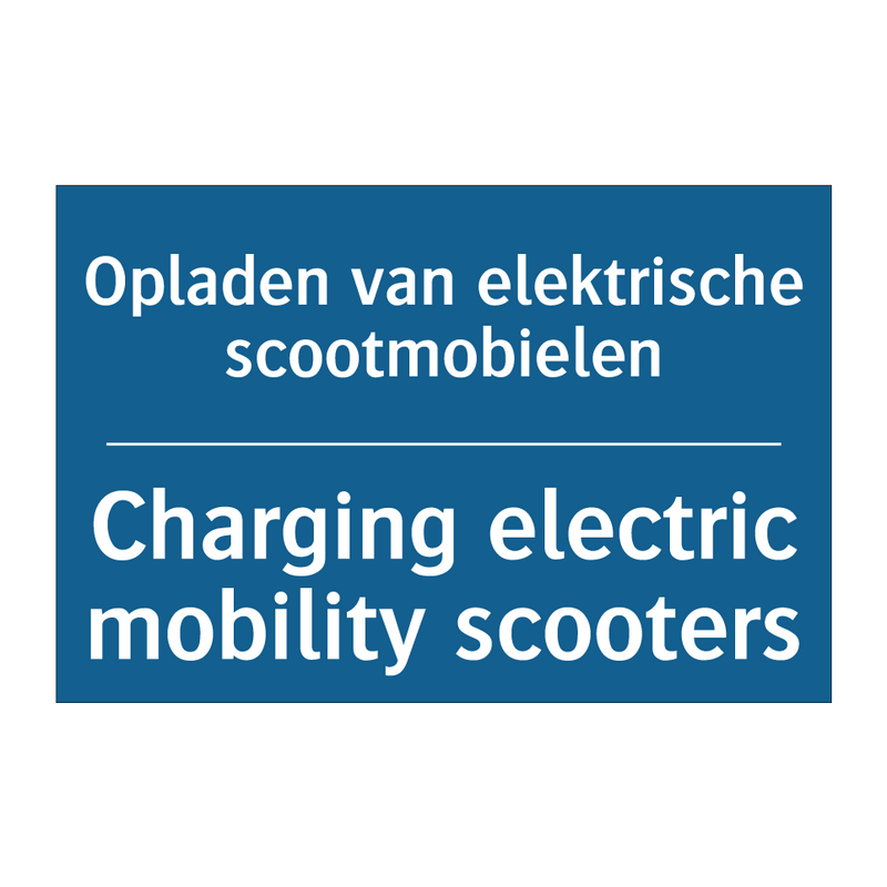 Opladen van elektrische scootmobielen /.../ - Charging electric mobility scooters /.../