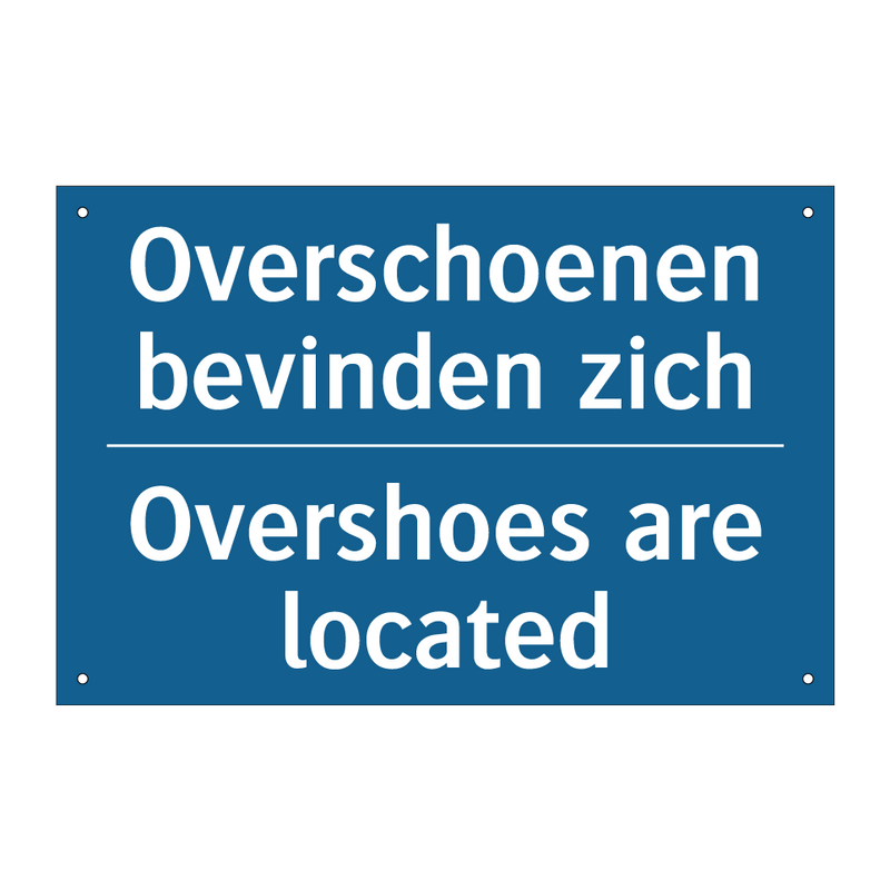 Overschoenen bevinden zich - Overshoes are located