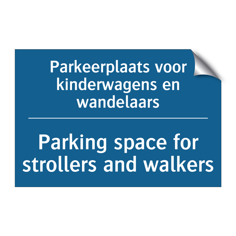 Parkeerplaats voor kinderwagens /.../ - Parking space for strollers and /.../