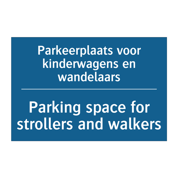 Parkeerplaats voor kinderwagens /.../ - Parking space for strollers and /.../