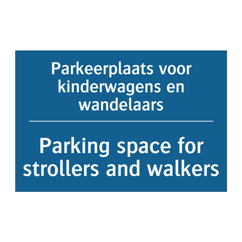 Parkeerplaats voor kinderwagens /.../ - Parking space for strollers and /.../