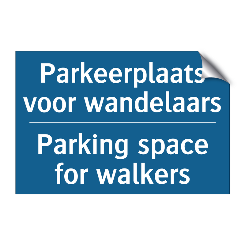 Parkeerplaats voor wandelaars - Parking space for walkers