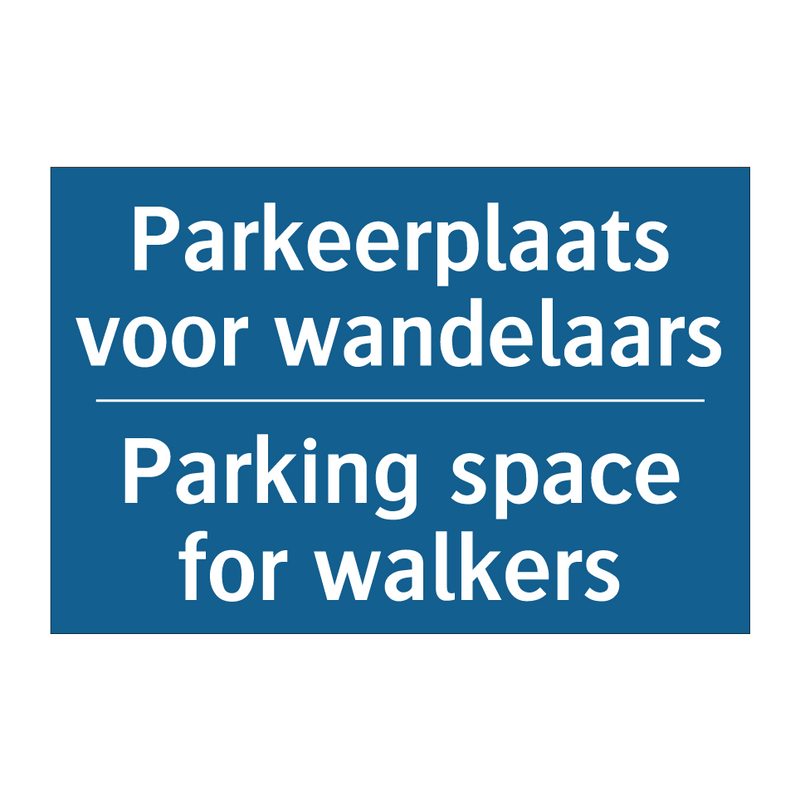 Parkeerplaats voor wandelaars - Parking space for walkers