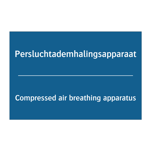 Persluchtademhalingsapparaat - Compressed air breathing apparatus /.../