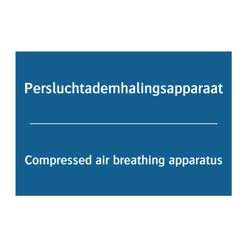 Persluchtademhalingsapparaat - Compressed air breathing apparatus /.../