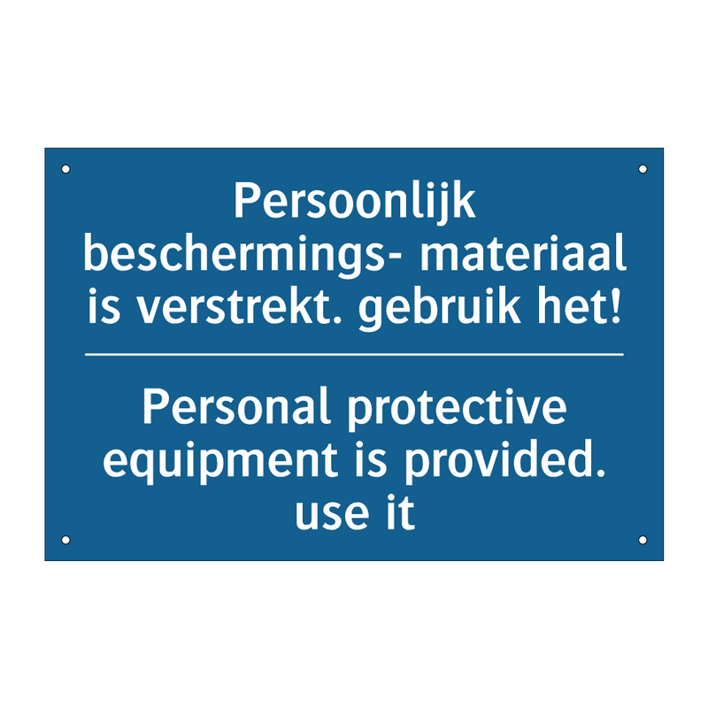 Persoonlijk beschermings- materiaal /.../ - Personal protective equipment /.../