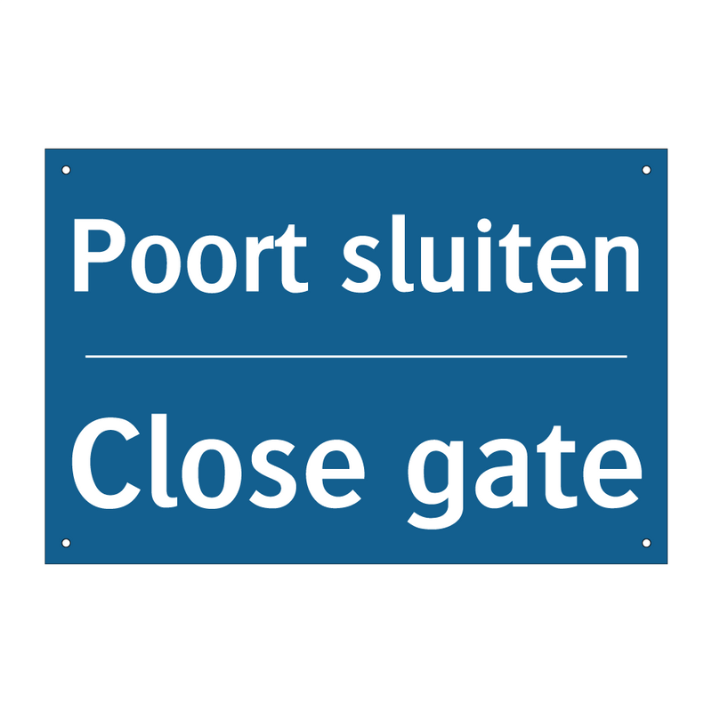 Poort sluiten - Close gate & Poort sluiten - Close gate & Poort sluiten - Close gate