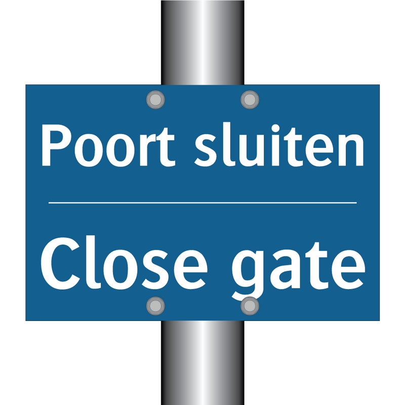 Poort sluiten - Close gate & Poort sluiten - Close gate & Poort sluiten - Close gate