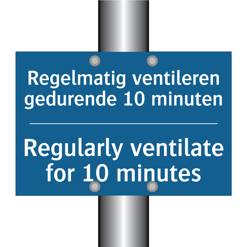 Regelmatig ventileren gedurende /.../ - Regularly ventilate for 10 minutes /.../