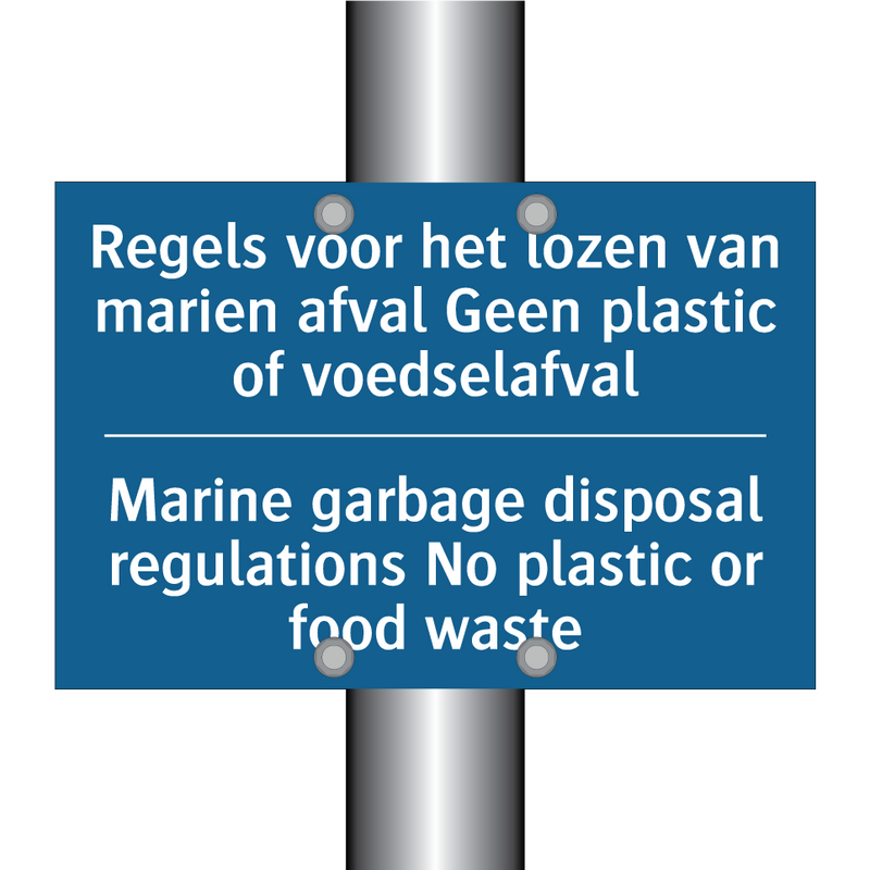 Regels voor het lozen van marien /.../ - Marine garbage disposal regulations /.../