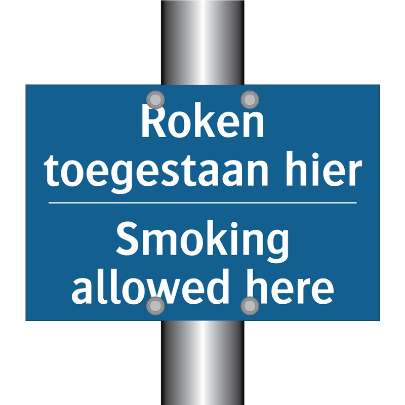 Roken toegestaan ​​hier - Smoking allowed here