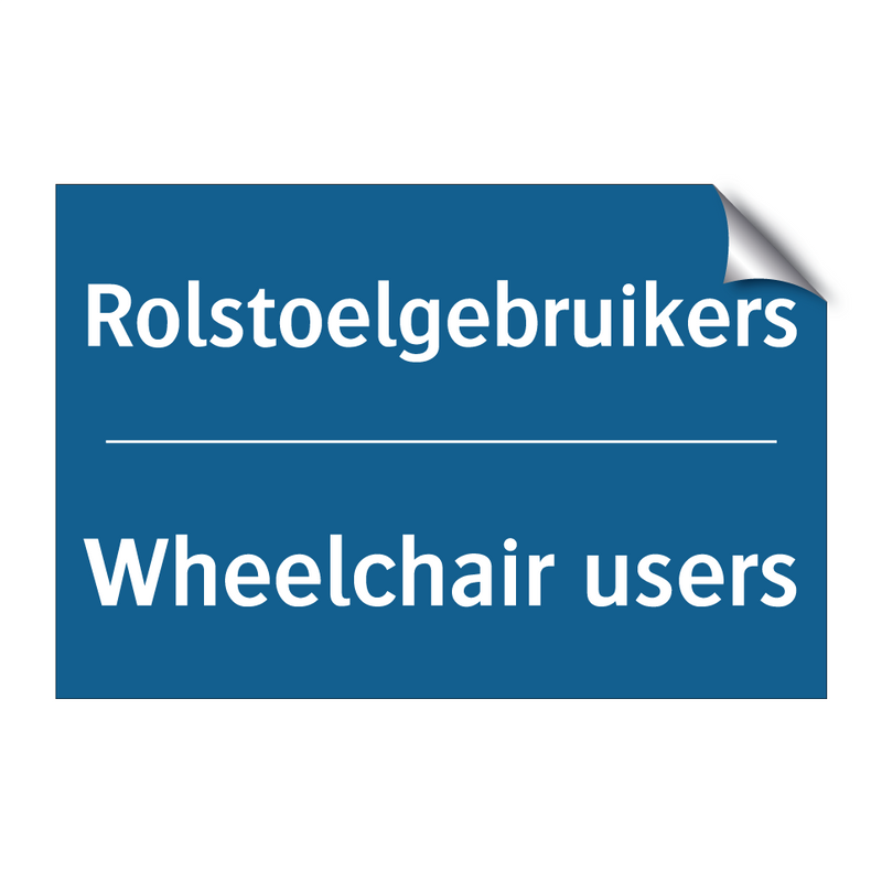 Rolstoelgebruikers - Wheelchair users & Rolstoelgebruikers - Wheelchair users