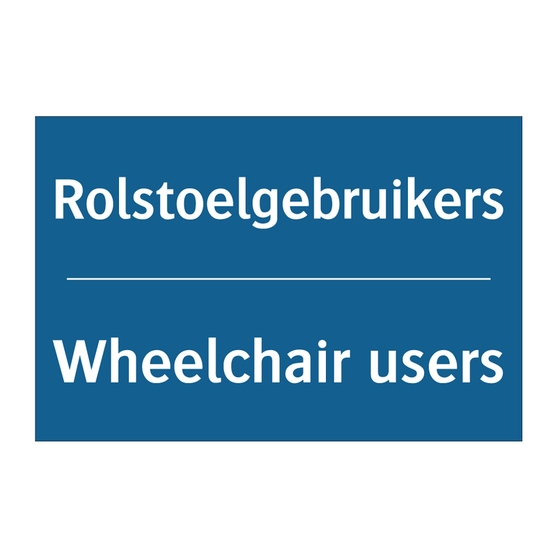 Rolstoelgebruikers - Wheelchair users & Rolstoelgebruikers - Wheelchair users