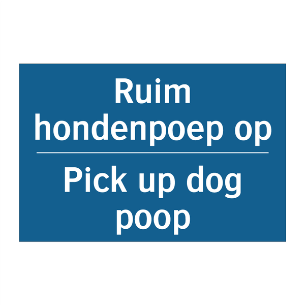 Ruim hondenpoep op - Pick up dog poop & Ruim hondenpoep op - Pick up dog poop