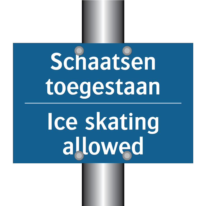 Schaatsen toegestaan - Ice skating allowed & Schaatsen toegestaan - Ice skating allowed