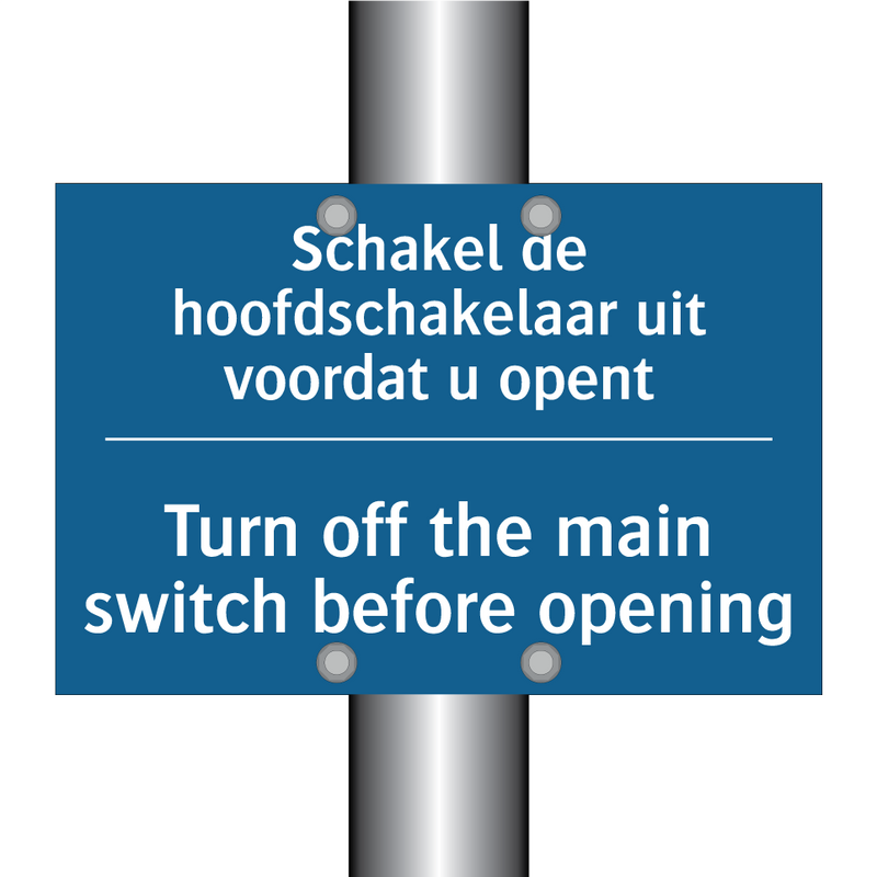 Schakel de hoofdschakelaar uit /.../ - Turn off the main switch before /.../