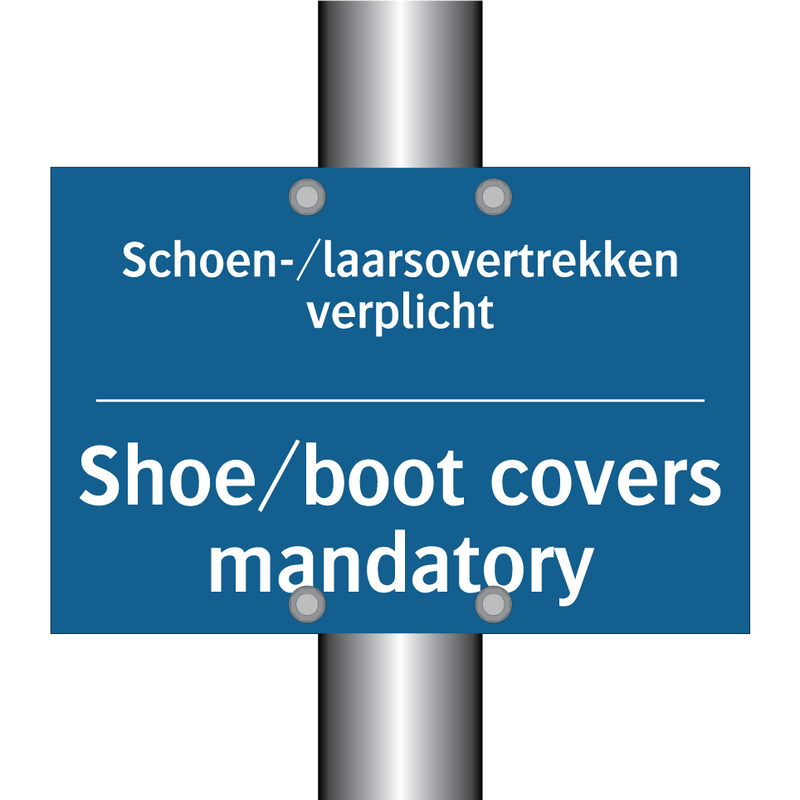 Schoen-/laarsovertrekken verplicht /.../ - Shoe/boot covers mandatory