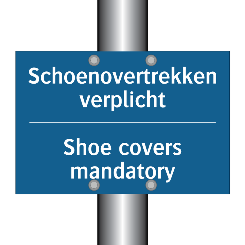 Schoenovertrekken verplicht - Shoe covers mandatory