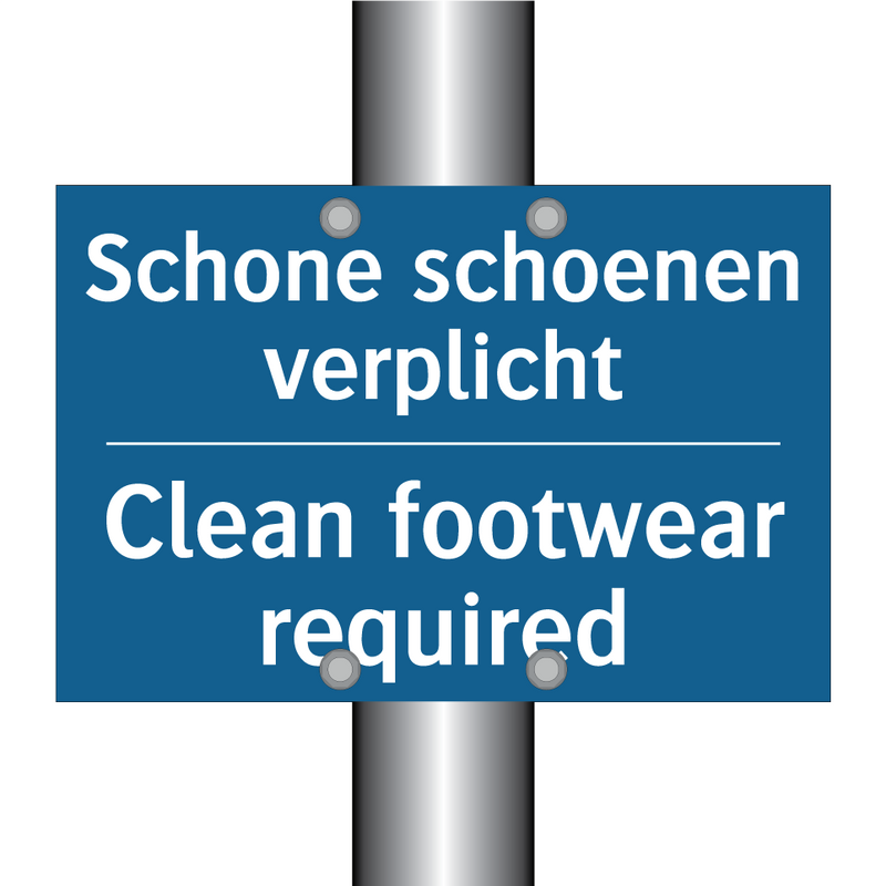 Schone schoenen verplicht - Clean footwear required