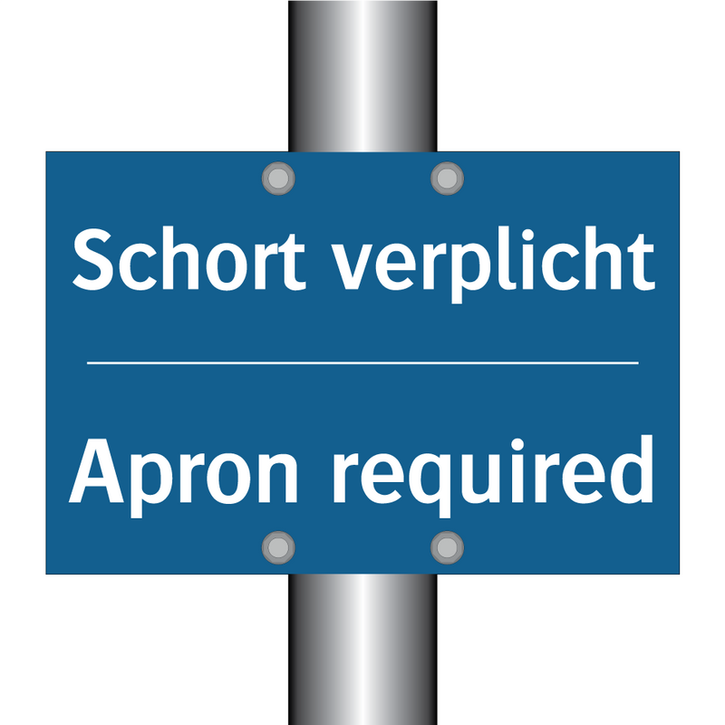 Schort verplicht - Apron required & Schort verplicht - Apron required