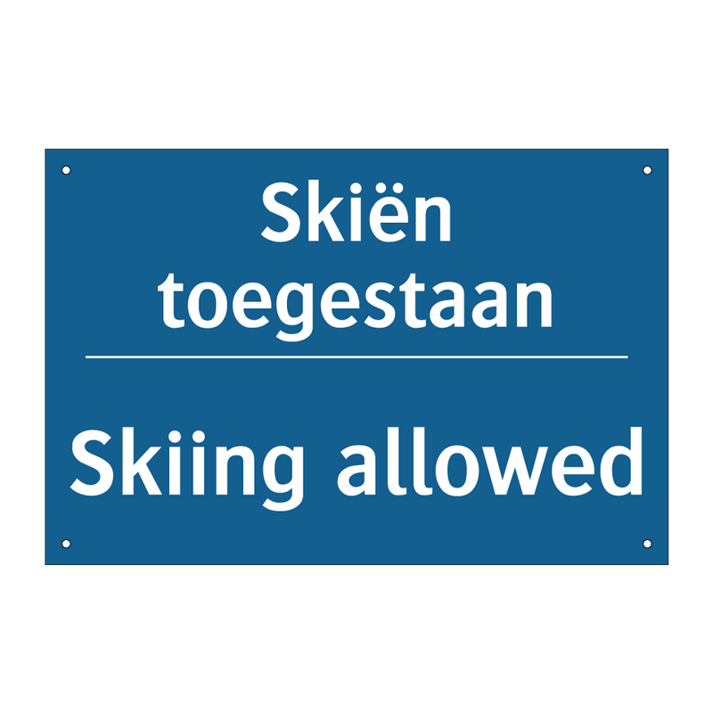 Skiën toegestaan - Skiing allowed & Skiën toegestaan - Skiing allowed