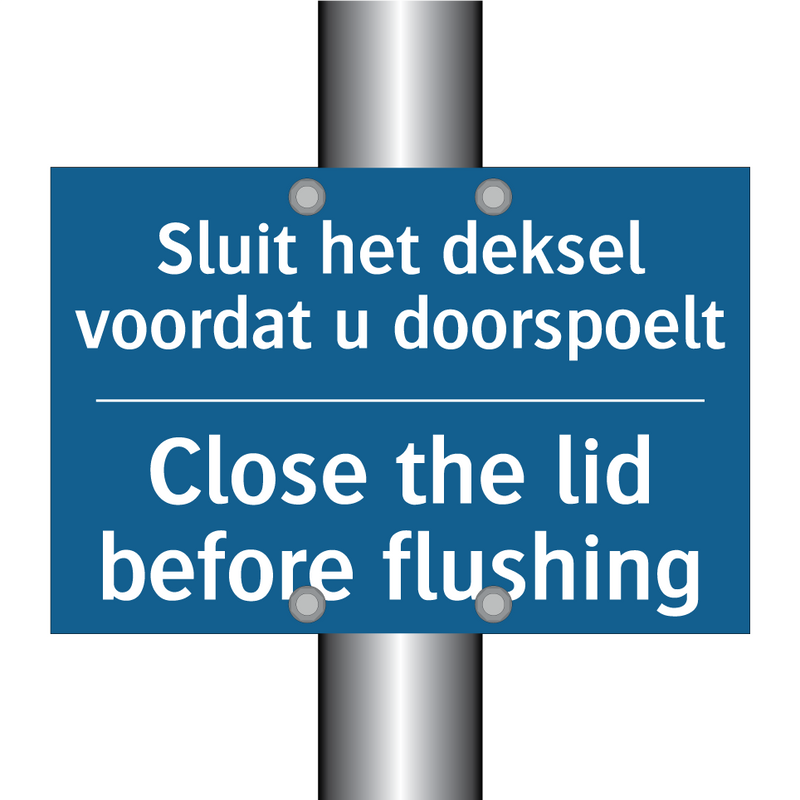 Sluit het deksel voordat u doorspoelt /.../ - Close the lid before flushing