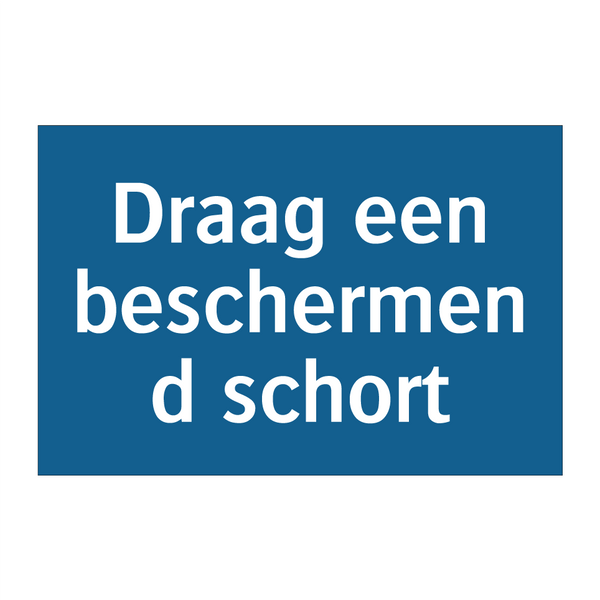 Draag een beschermend schort & Draag een beschermend schort & Draag een beschermend schort