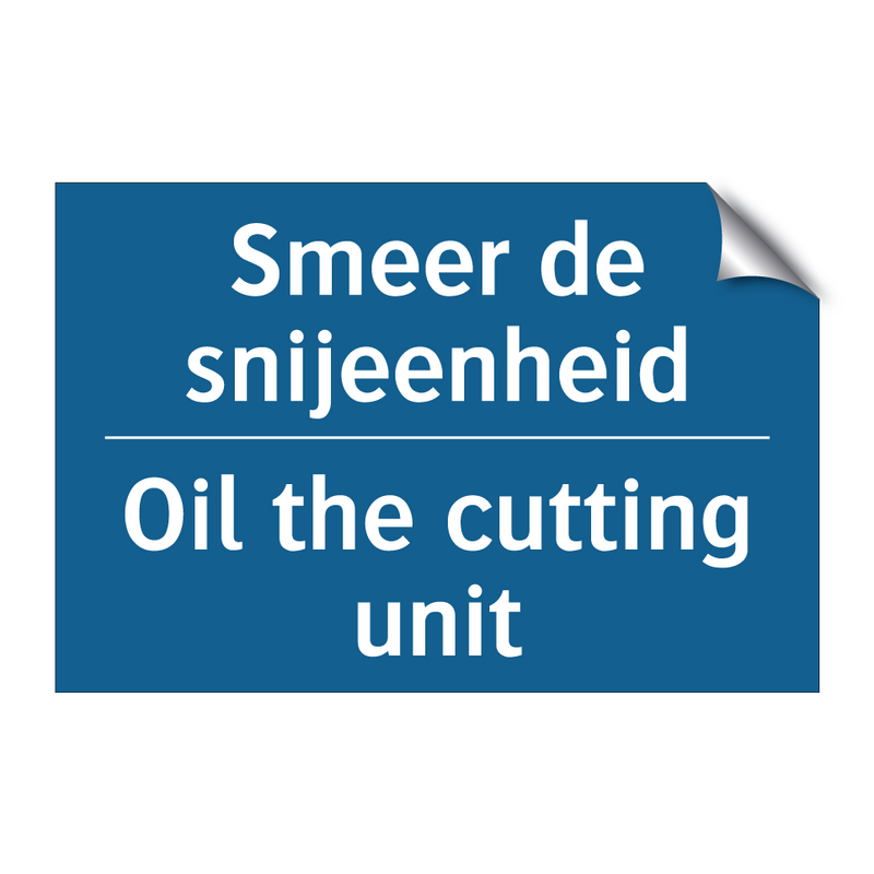 Smeer de snijeenheid - Oil the cutting unit & Smeer de snijeenheid - Oil the cutting unit