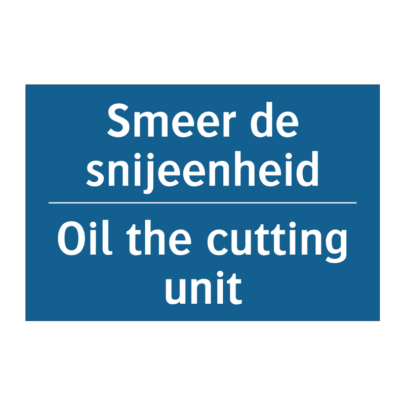 Smeer de snijeenheid - Oil the cutting unit & Smeer de snijeenheid - Oil the cutting unit