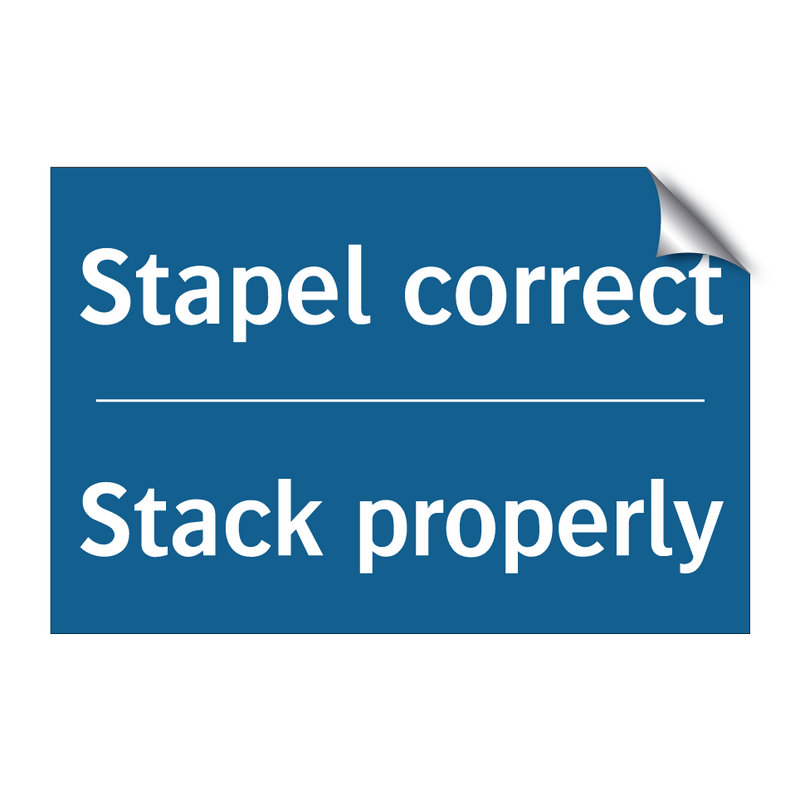 Stapel correct - Stack properly & Stapel correct - Stack properly & Stapel correct - Stack properly