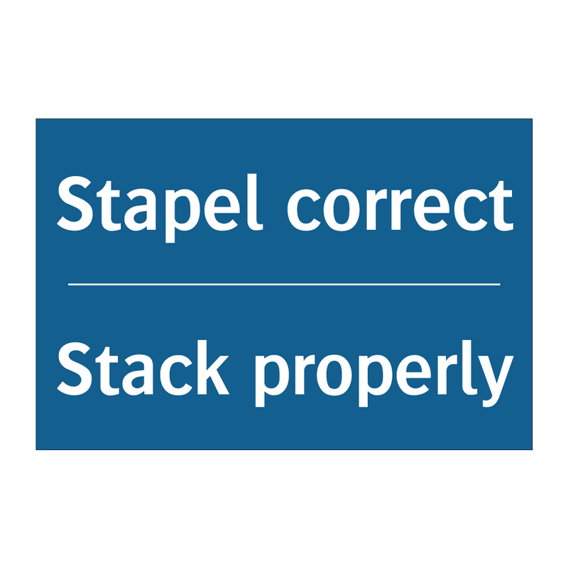 Stapel correct - Stack properly & Stapel correct - Stack properly & Stapel correct - Stack properly