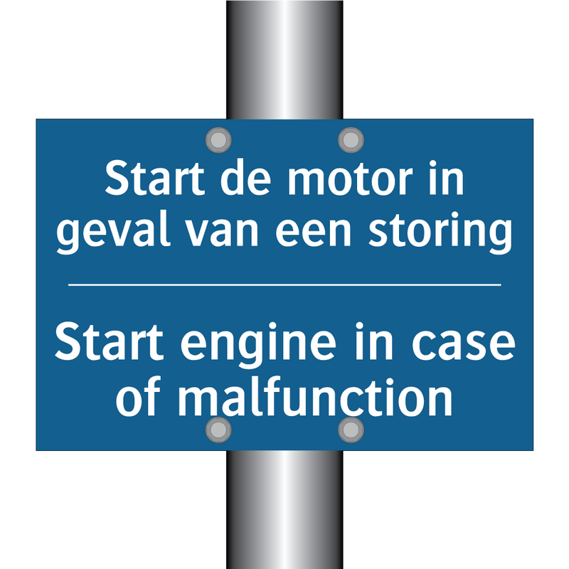 Start de motor in geval van een /.../ - Start engine in case of malfunction /.../