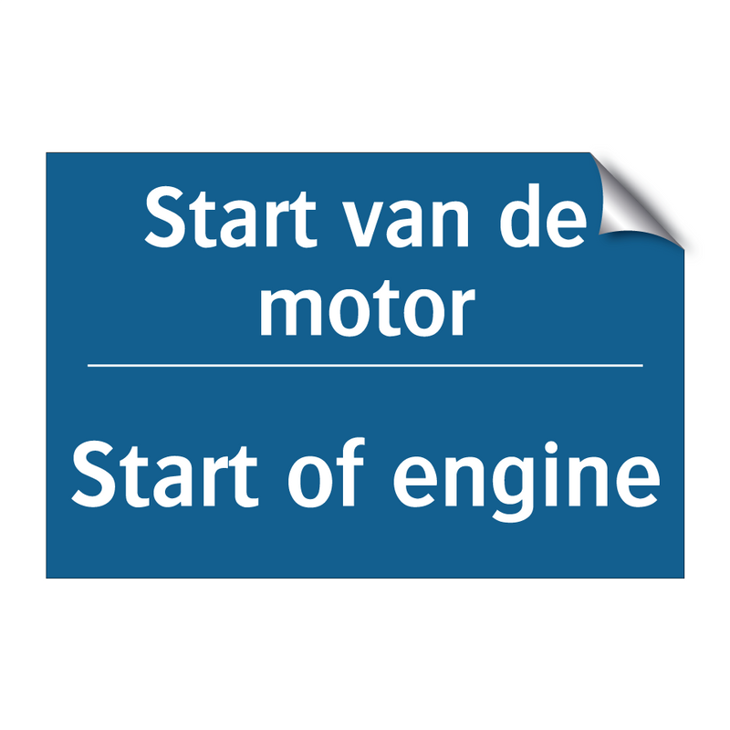 Start van de motor - Start of engine & Start van de motor - Start of engine