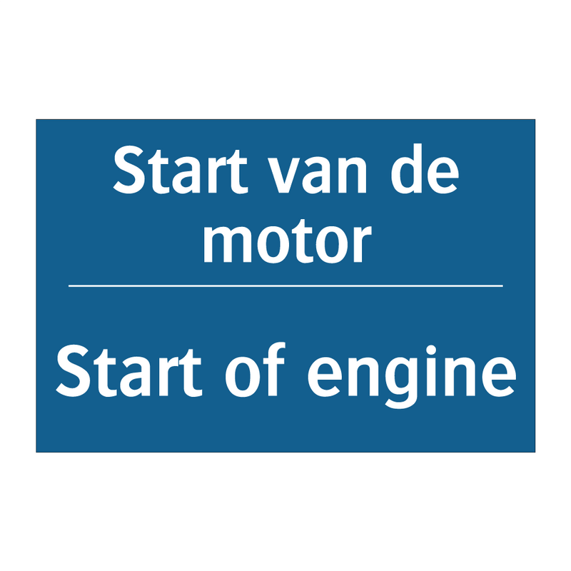 Start van de motor - Start of engine & Start van de motor - Start of engine