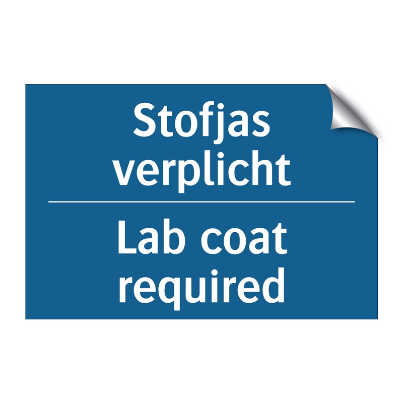 Stofjas verplicht - Lab coat required & Stofjas verplicht - Lab coat required