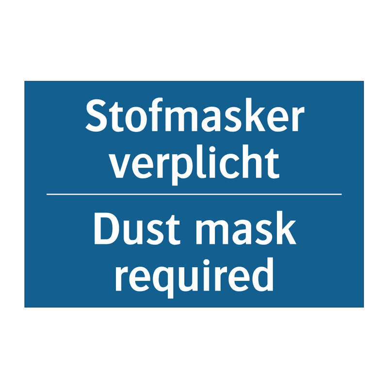 Stofmasker verplicht - Dust mask required & Stofmasker verplicht - Dust mask required