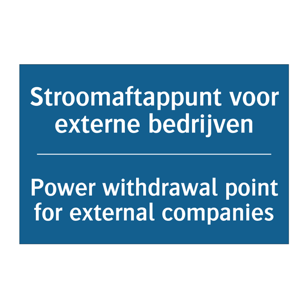 Stroomaftappunt voor externe bedrijven /.../ - Power withdrawal point for external /.../