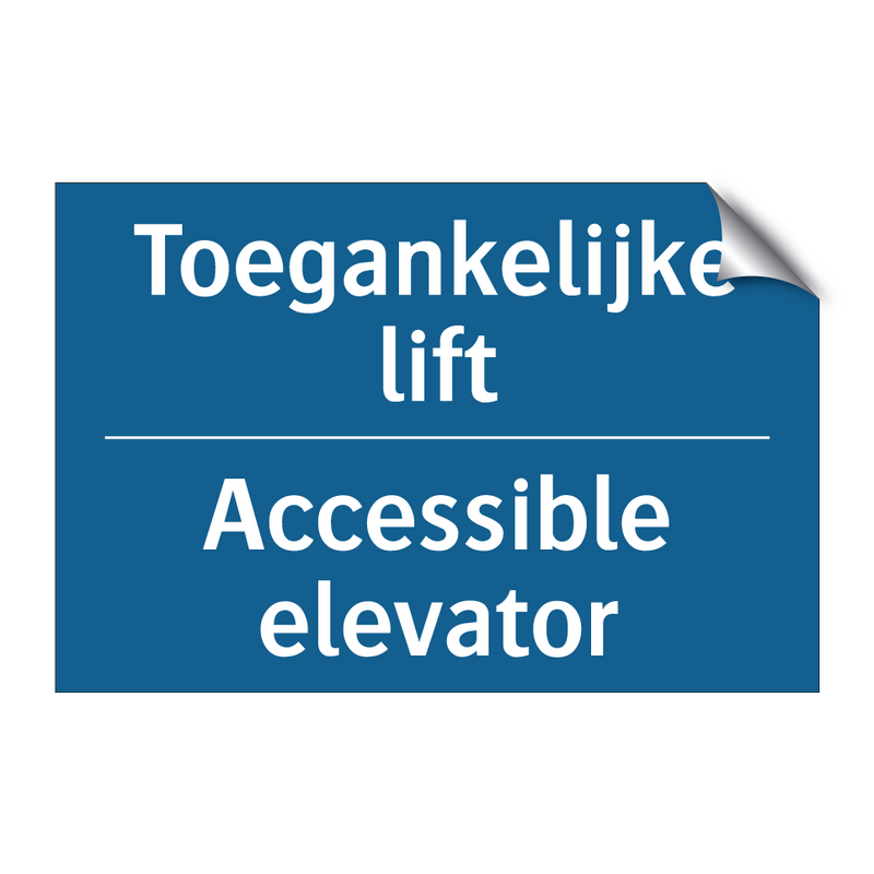 Toegankelijke lift - Accessible elevator & Toegankelijke lift - Accessible elevator