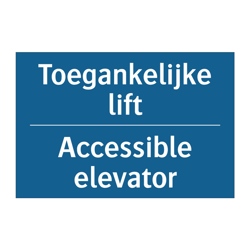 Toegankelijke lift - Accessible elevator & Toegankelijke lift - Accessible elevator