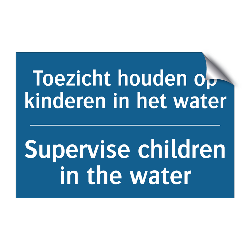 Toezicht houden op kinderen in /.../ - Supervise children in the water /.../