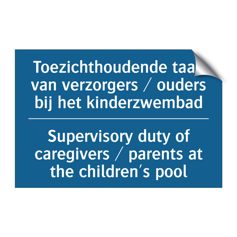 Toezichthoudende taak van verzorgers /.../ - Supervisory duty of caregivers /.../