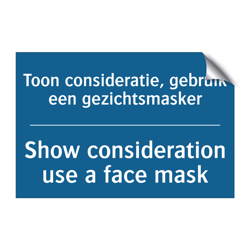 Toon consideratie, gebruik een /.../ - Show consideration use a face /.../