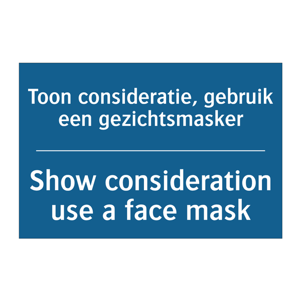 Toon consideratie, gebruik een /.../ - Show consideration use a face /.../